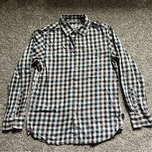 The North Face Grey Plaid Long‎ Sleeve Button Up Mens M
